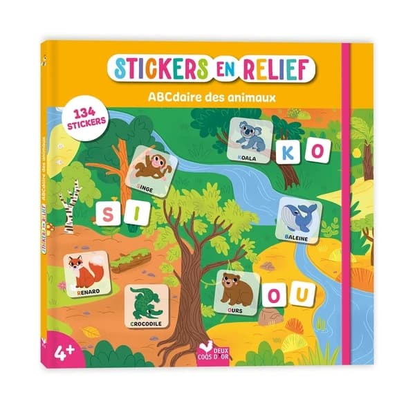 Stickers en relief : ABCdaire des animaux