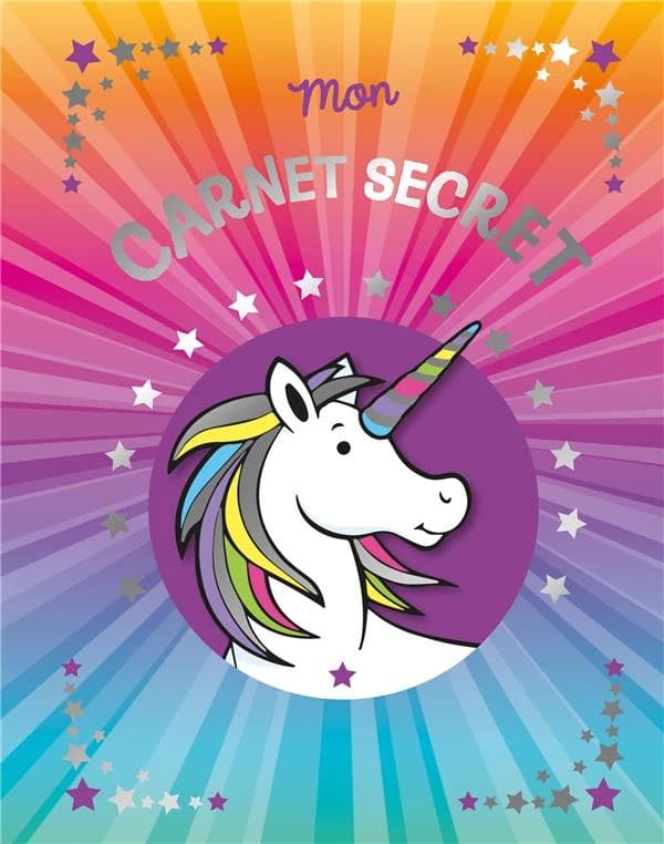 Mon carnet secret licorne : Avec un cadenas et deux clés