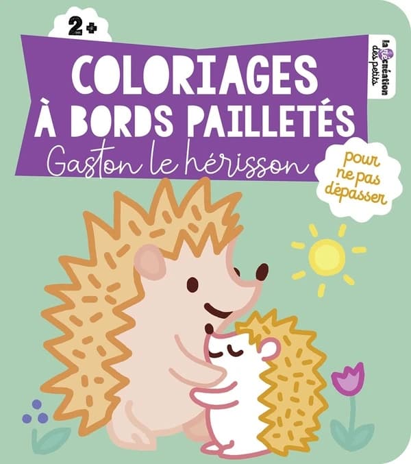 Coloriages à bords pailletés : Gaston le hérisson