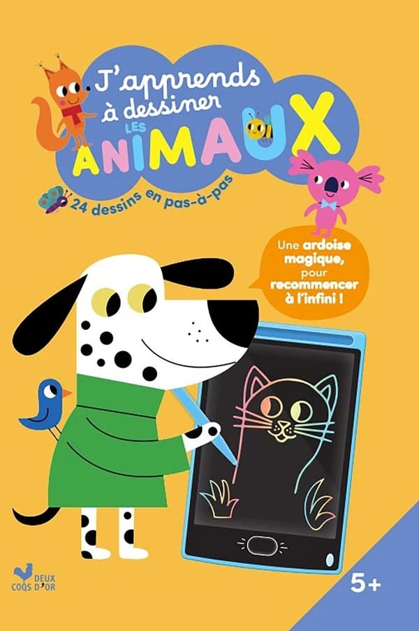 Ardoise magique : J'apprends à dessiner les animaux ; 24 dessins en pas-à-pas