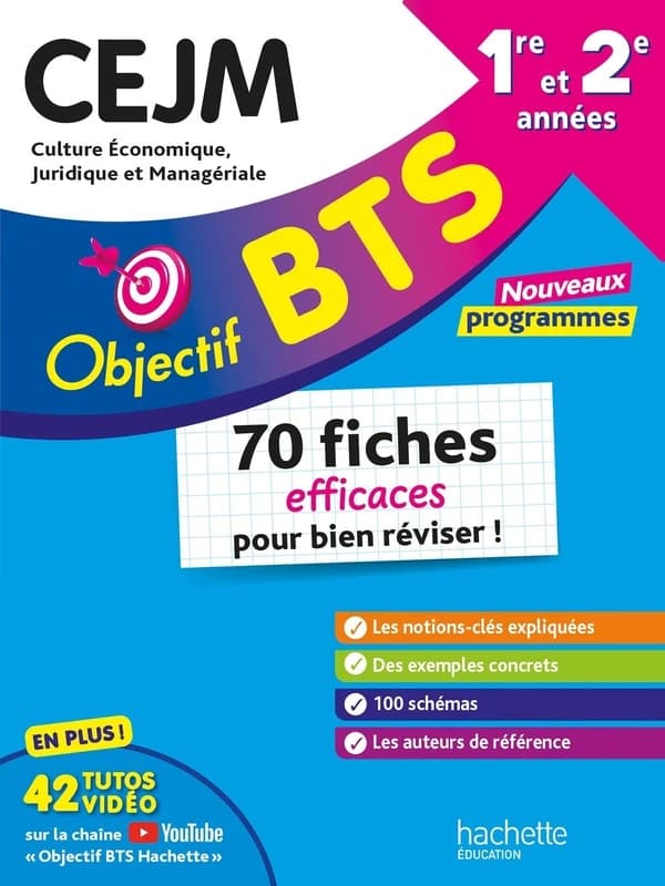 BTS CEJM 1e et 2e années : 70 fiches efficaces pour bien réviser !