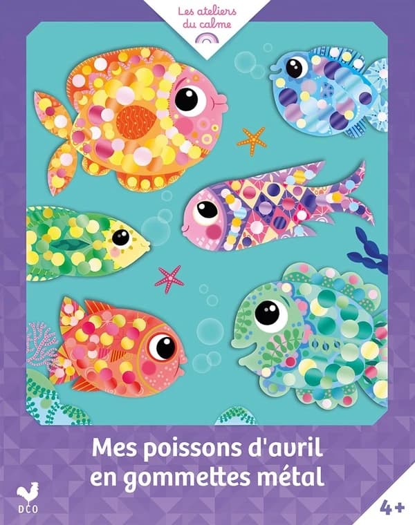 Les ateliers du calme : Mes poissons d'avril en gommettes métal