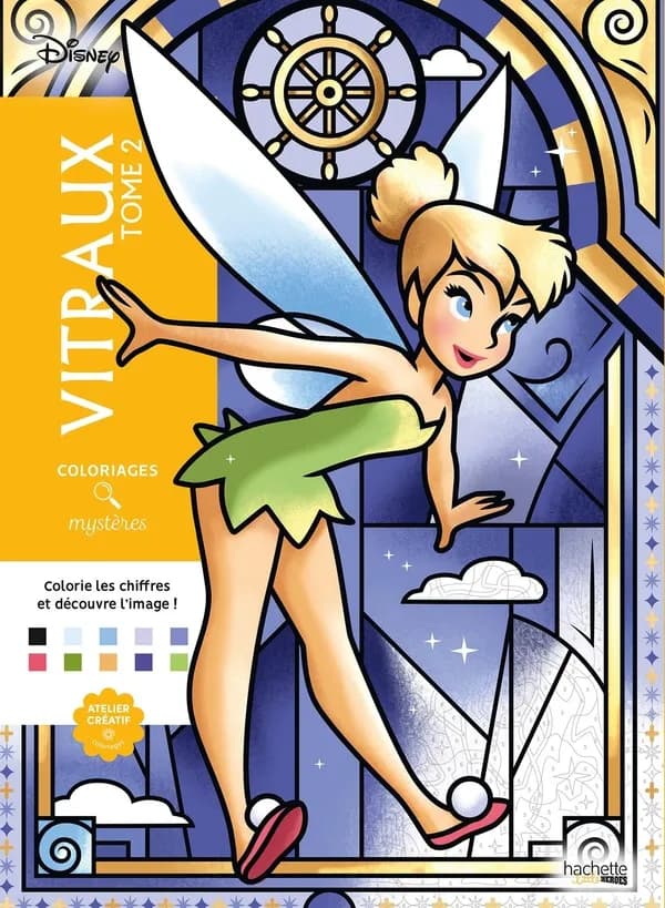 Atelier créatif ; Coloriages mystères : Vitraux Tome 2