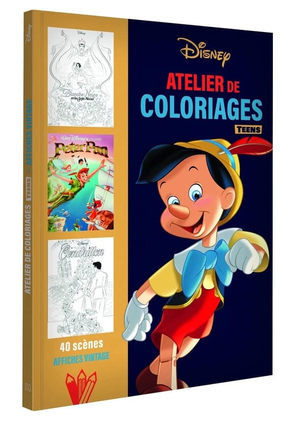 Atelier de coloriages teens : 40 scènes Affiches Vintage
