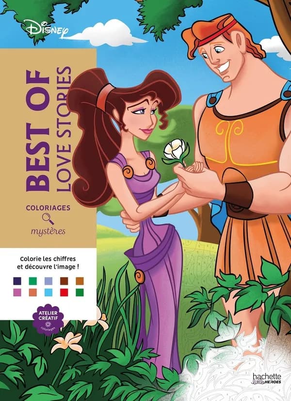 Atelier créatif ; Coloriages mystères : Best of Love Stories