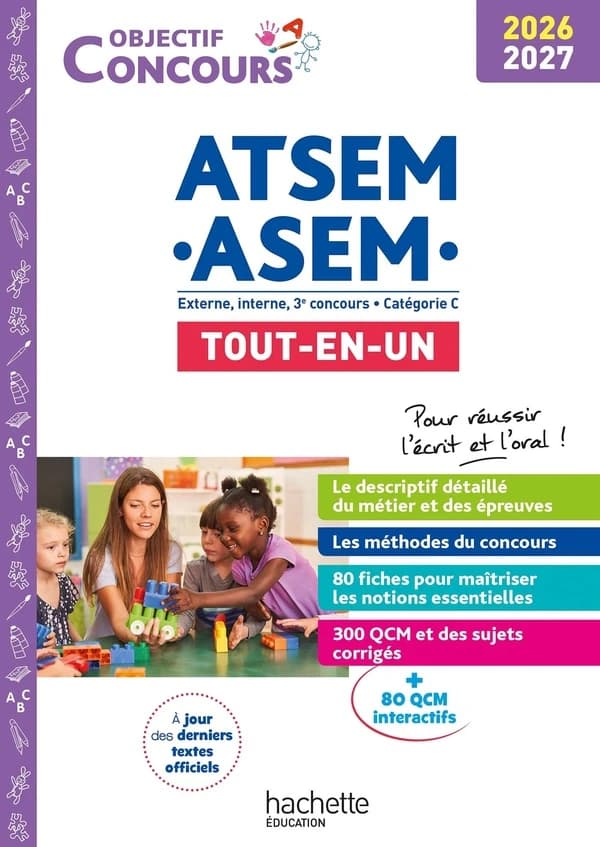ATSEM-ASEM : externe, interne, 3e concours, catégorie C ([Éd.] 2026-2027,à jour des derniers textes officiels) Françoise Gravouil,... Thierry Vasse,..