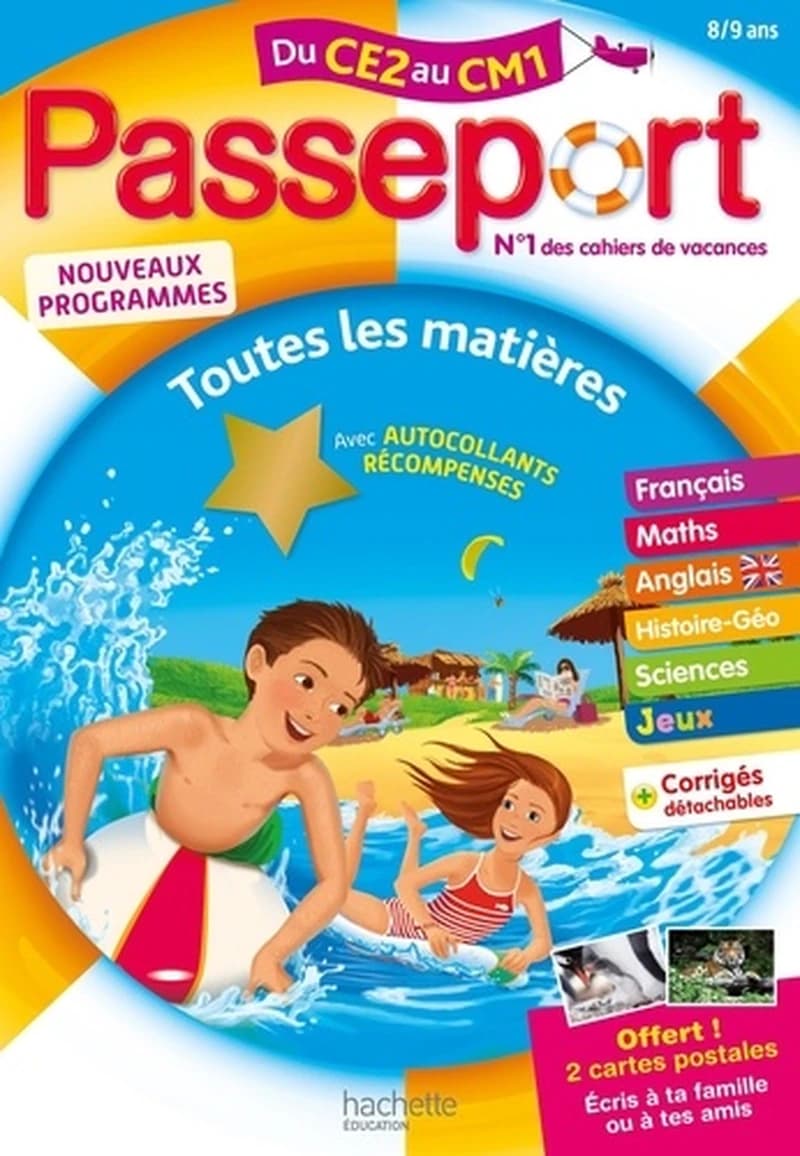 Passeport Toutes les matières du CE2 au CM1 - Avec des autocollants récompenses