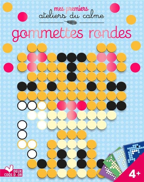 Gommettes rondes : Avec 6 planchettes de gommettes et 8 tableaux