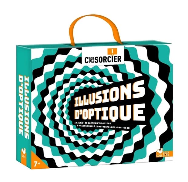 Illusions d'optique : c'est pas sorcier ! : 1 livre, 20 cartes d'illusions, 8 accessoires à construire, des lunettes 3D