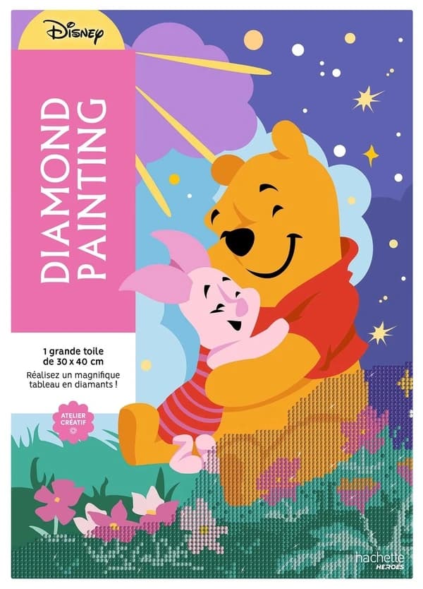Atelier créatif : Winnie l'Ourson : Diamond painting Disney : Réalisez un magnifique tableau en diamants !