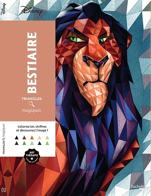 Triangles magiques Disney : Bestiaire : Coloriez les chiffres et découvrez l'image ! : [Album à colorier]