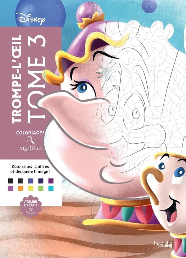 Coloriages Mystères : Disney : trompe l'oeil tome 3 : [Album à colorier]