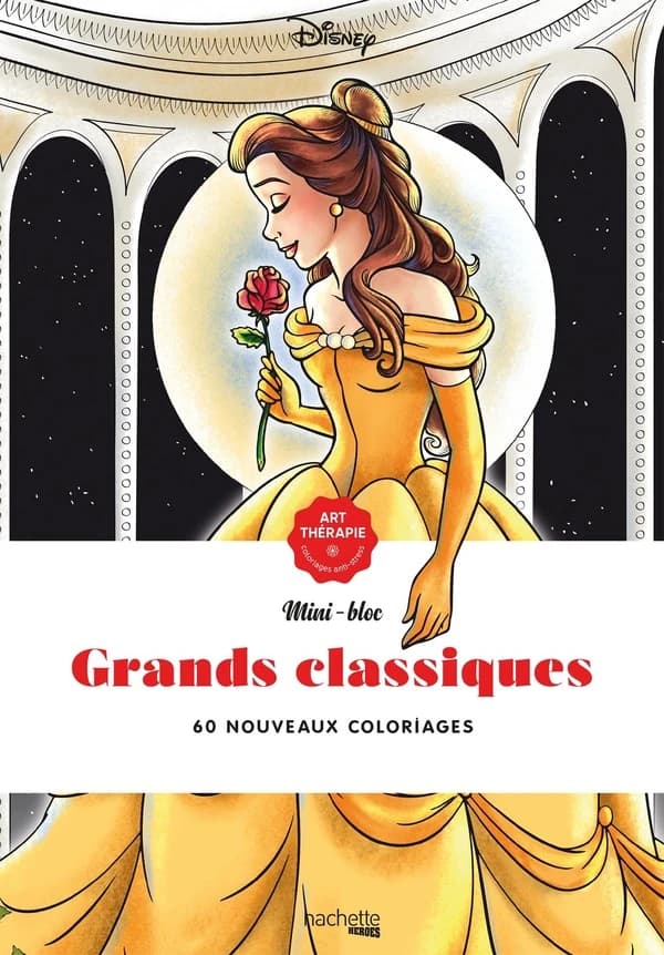 Mini-blocs: grands classiques : Art Thérapie Disney : 60 nouveaux coloriages : [Album à colorier]