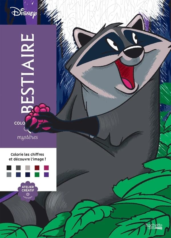 Coloriages mystères : bestiaires : Disney : [Album à colorier]
