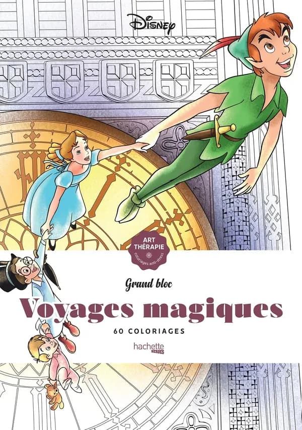 Voyages magiques : grand bloc Art Thérapie : [Album à colorier]