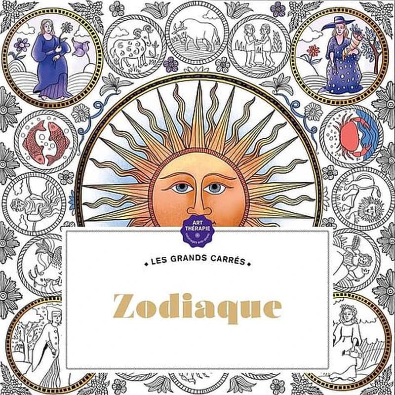 Zodiaque : les grands carrés : [Album à colorier]