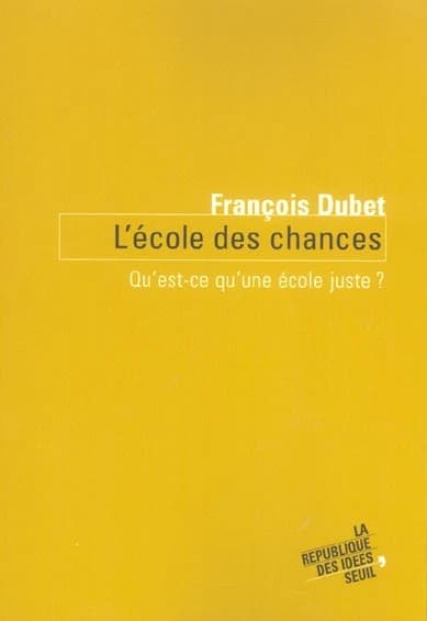 L'école des chances : qu'est-ce qu'une école juste ?