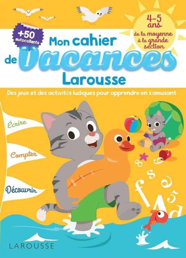 Cahier de jeux de vacances Larousse ; 4-5 ans