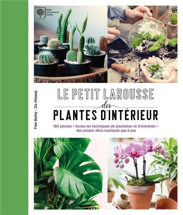Le petit Larousse des plantes d'intérieur : 180 plantes, toutes les techniques de plantation et d'entretien, des projets déco expliqués pas à pas