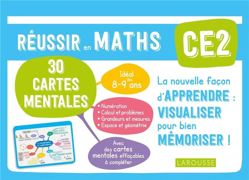 Réussir en maths ; CE2 ; 30 cartes mentales