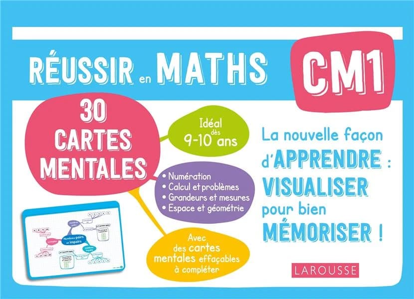 Mathématiques CM1 Mes cartes mentales : Réussir en maths