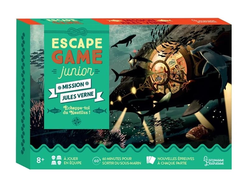 Escape game junior ; mission Jules Verne : échappe-toi du Nautilus !