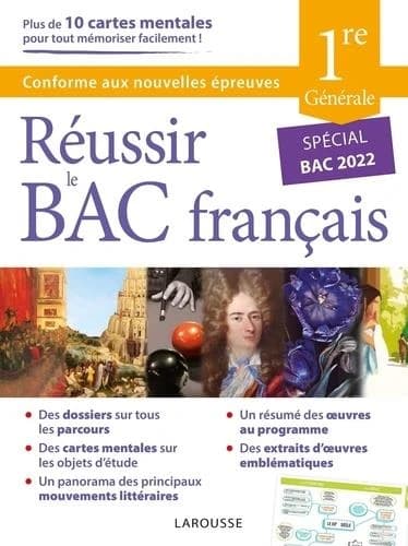 Réussir le bac français, 1re générale, spécial bac 2022