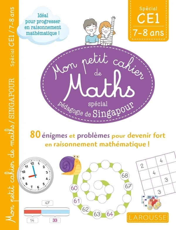 Mon petit cahier de maths ; CE1 ; spécial pédagogie de Singapour