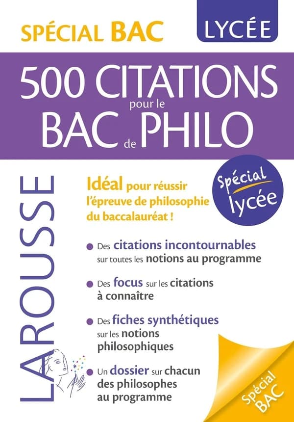 500 citations pour le bac de philo : spécial lycée ([Nouvelle édition]) présentation et sélection des citations, présentation des repères par Anne-Laure Romeur,...