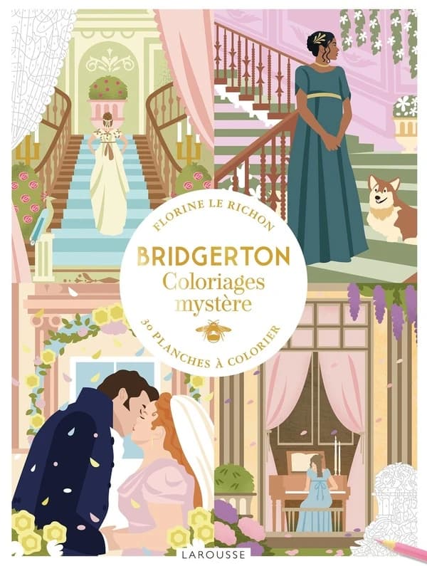 Bridgerton : Coloriages mystère ; 30 planches à colorier