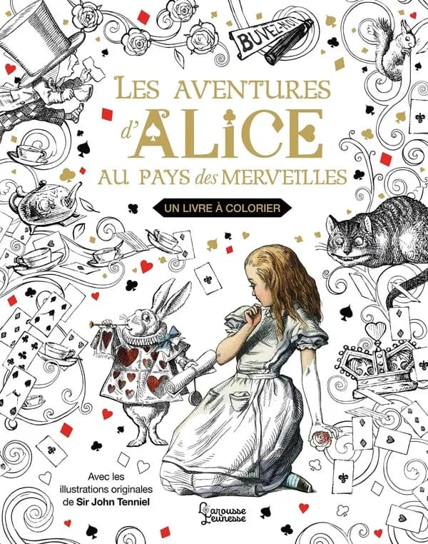 Les aventures d'Alice au pays des merveilles : Un livre à colorier