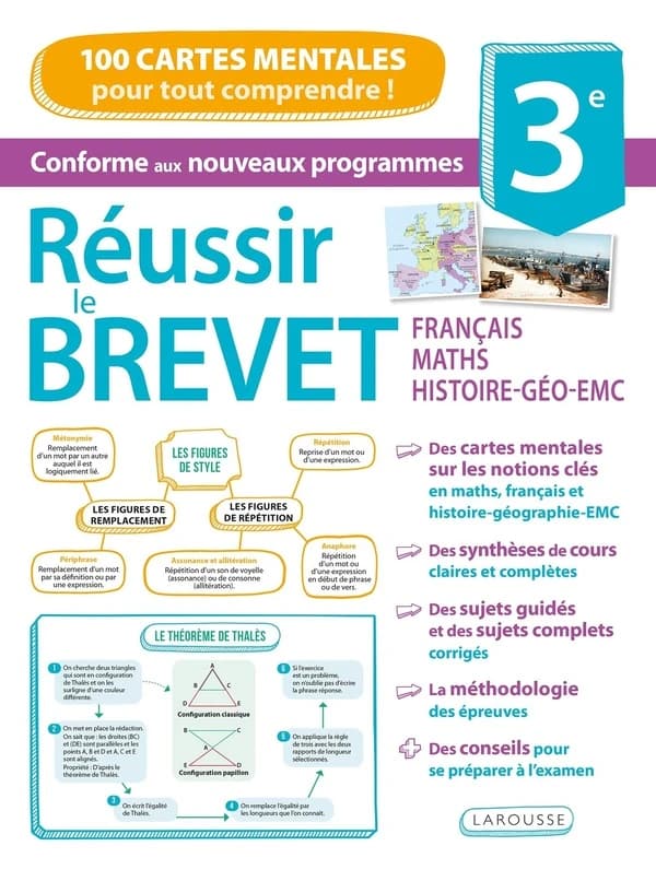 Réussir le Brevet 3e : Français-Maths-Histoire-Géo-EMC