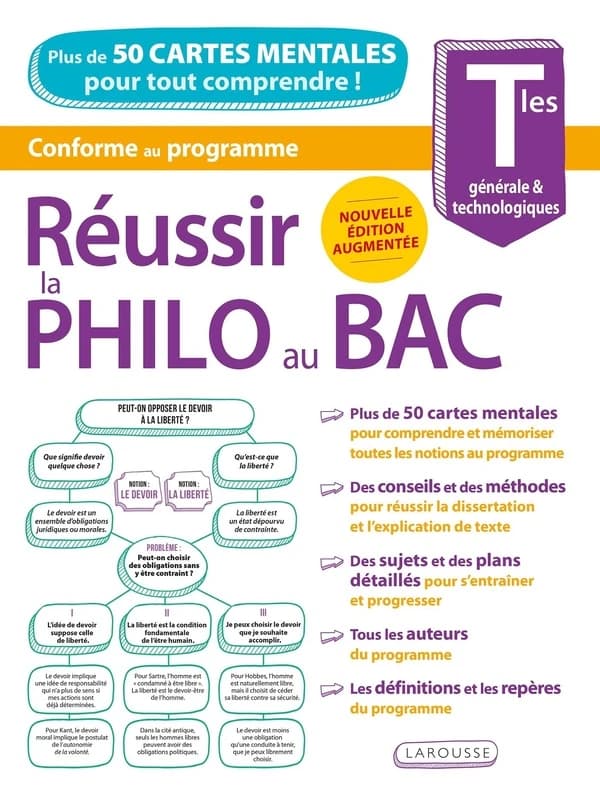 Réussir la Philo au Bac ; Terminales générale et technologiques ; Plus de 50 cartes mentales pour tout comprendre !