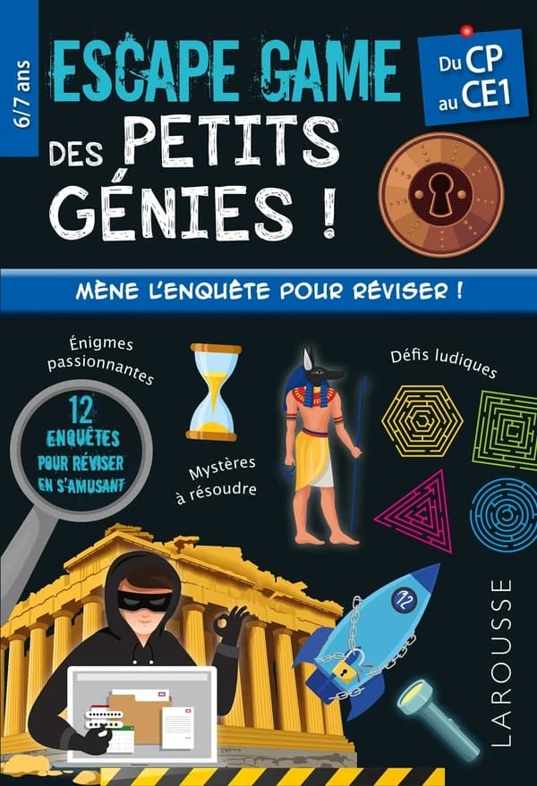 Escape game des petits génies ! : Du CP au CE1 ; Cahier de vacances