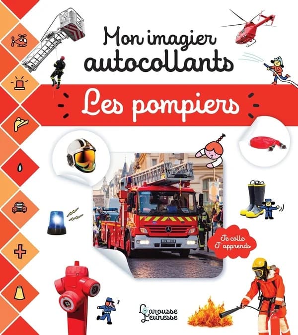 Mon imagier autocollants : Les pompiers