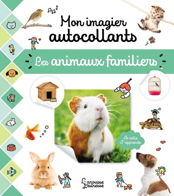 Mon imagier autocollants : Les animaux familiers