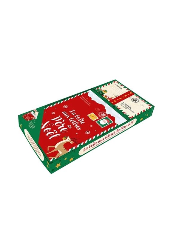 La boîte aux lettres du Père Noël : Coffret avec 4 lettres au Père Noël, la boîte aux lettres du Père Noël, 4 enveloppes, une planche de stickers et un petit livre La légende des lutins racontée aux enfants