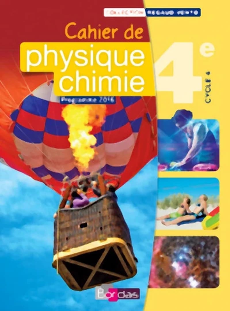 CAHIER DE PHYSIQUE-CHIMIE 5E CYCLE 4