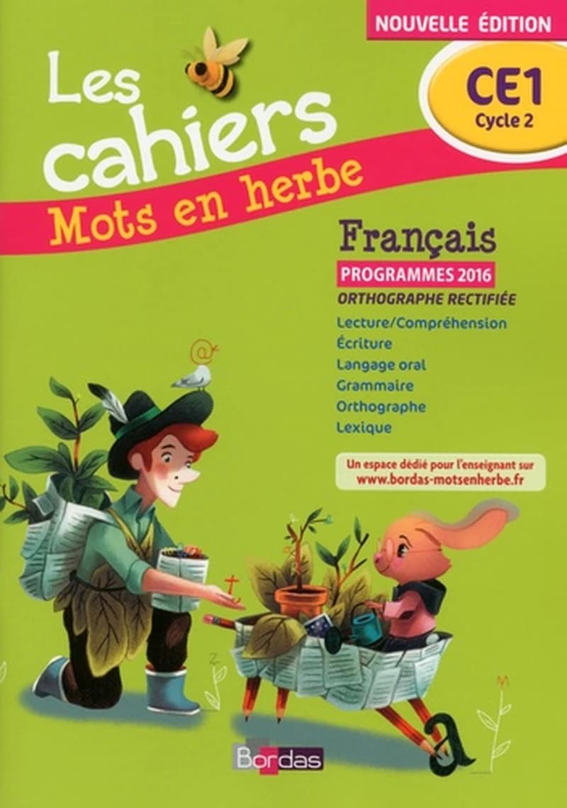 Français CE1 Les cahiers Mots en herbe