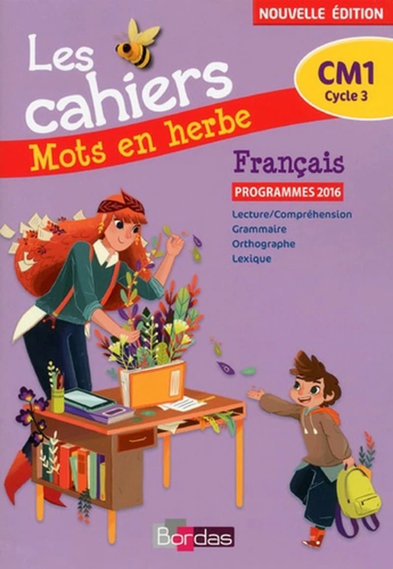 MOTS EN HERBE : les cahiers ; français ; CM1 ; programmes 2016 (édition 2017)