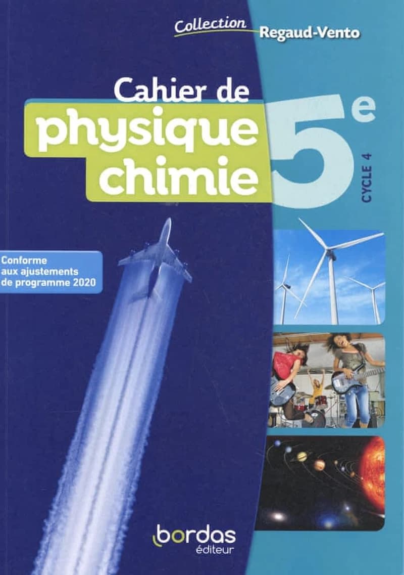 Cahier de physique chimie 5e