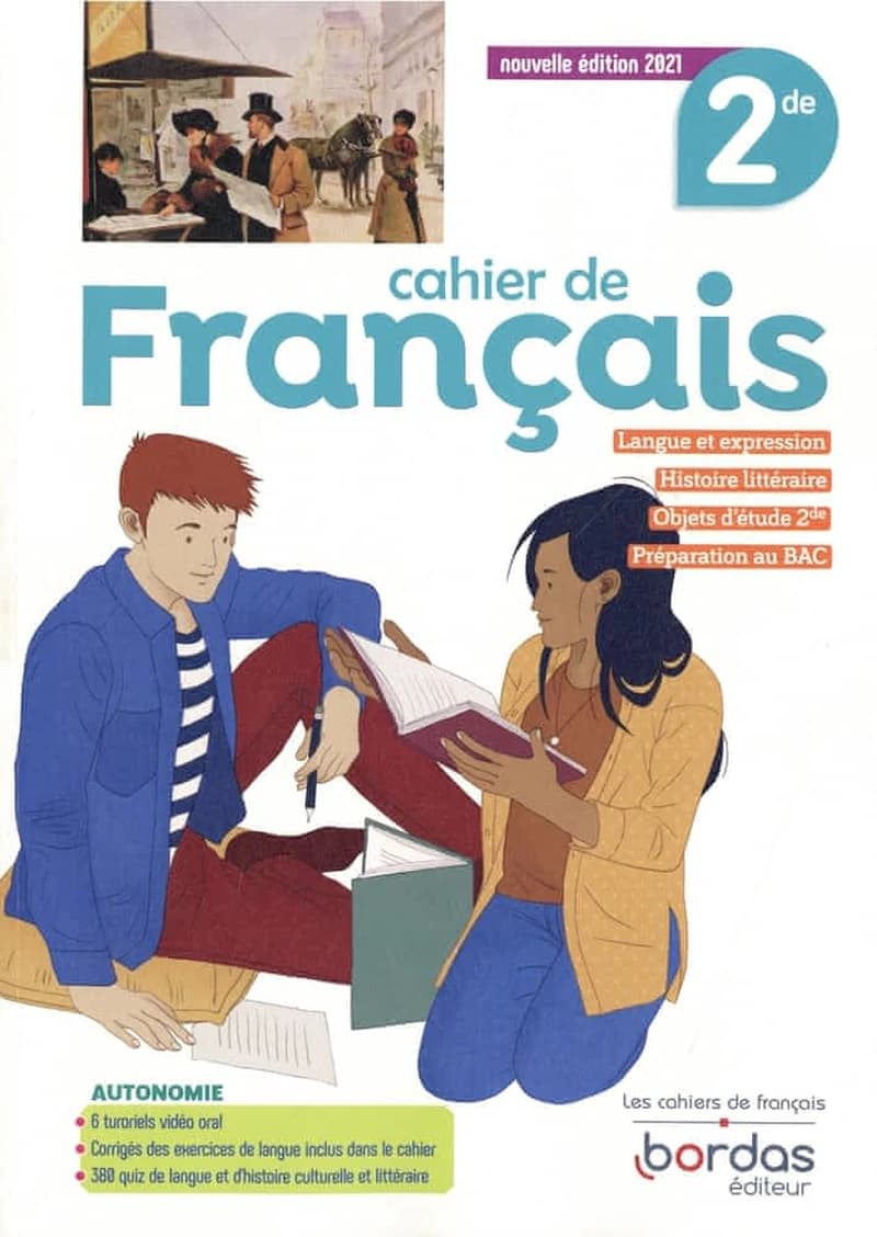 Les cahiers de français Bordas : francais ; 2de ; cahier d'exercices