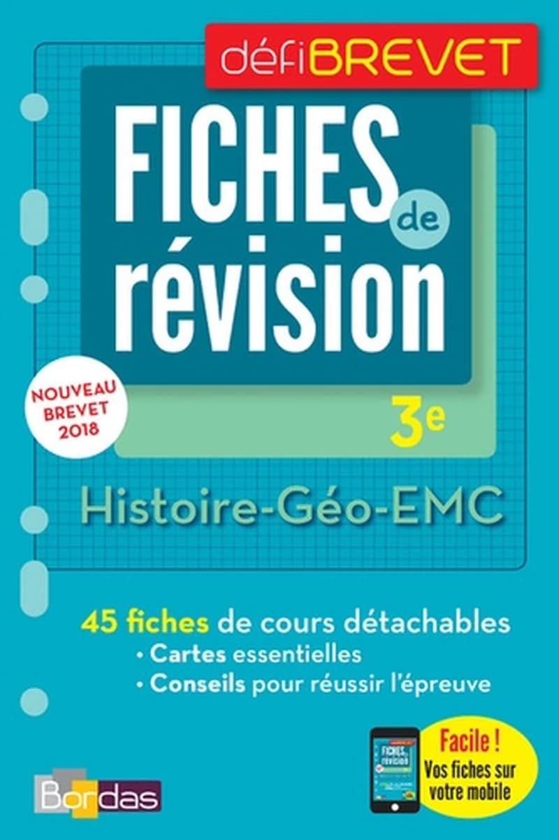 Histoire-Géographie-EMC 3e - Fiches de révision