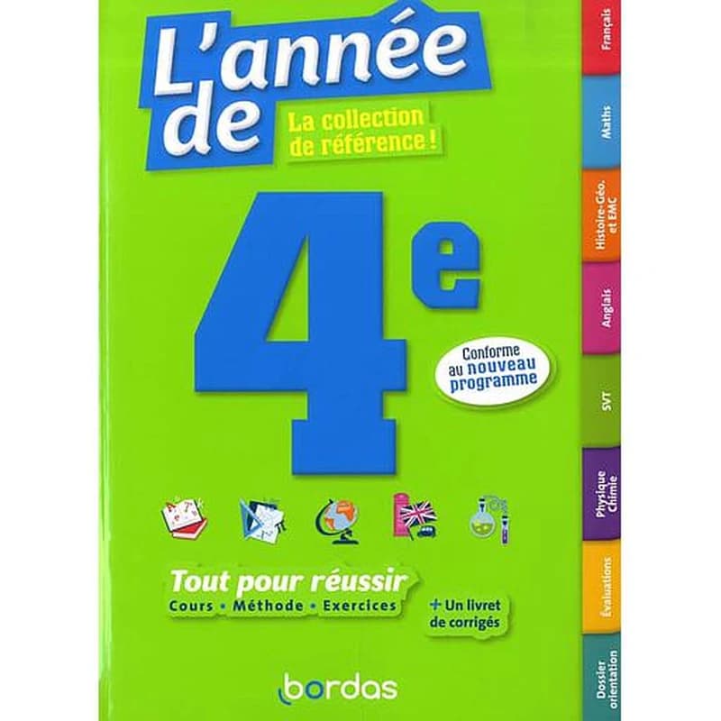 L'année de 4e : Avec Livret de corrigés