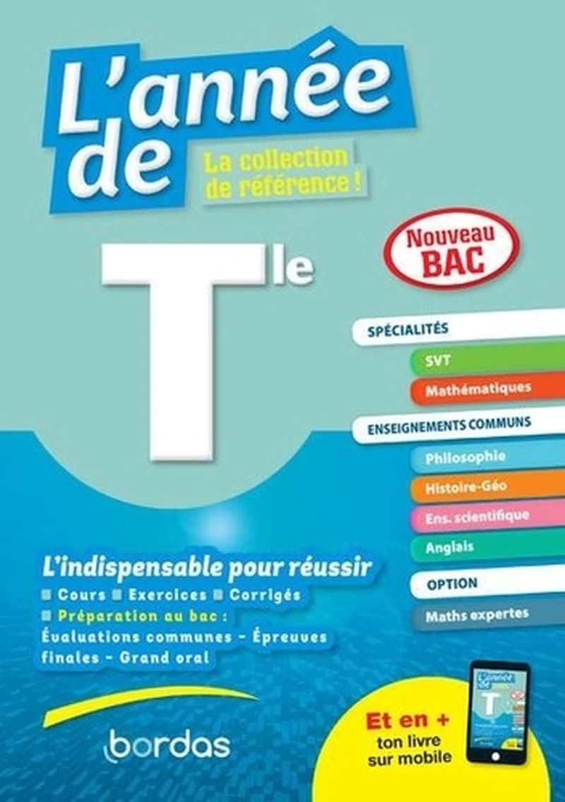 L'année de Tle spécialités SVT