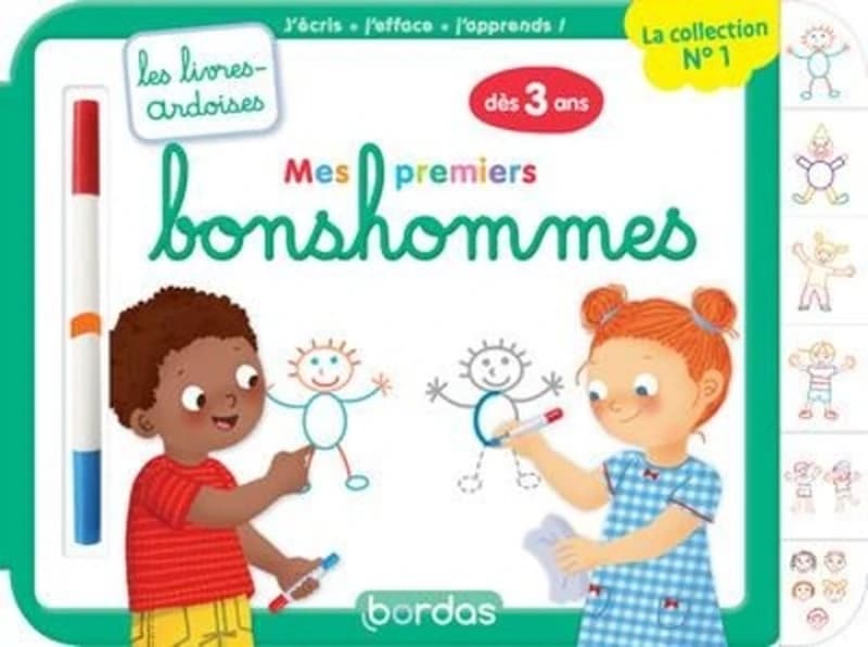 Les livres-ardoises : mes premiers bonshommes ; à partir de 3 ans (édition 2023)