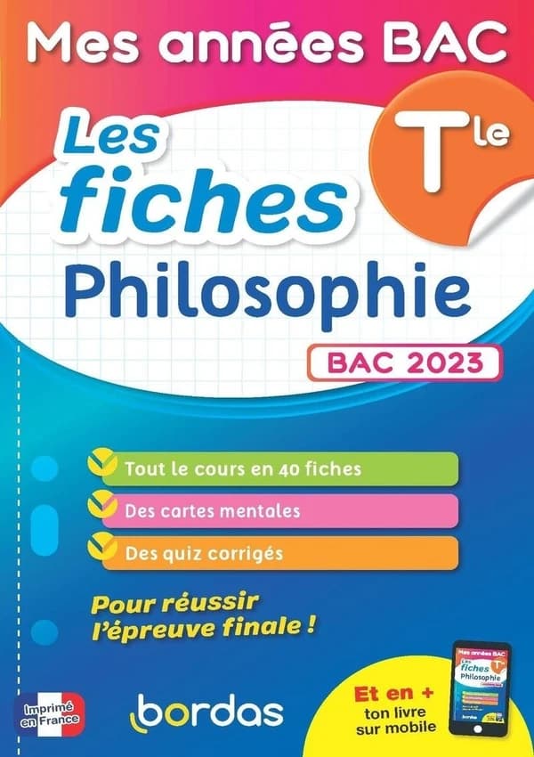 Philosophie Tle : les fiches