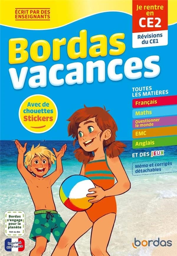 Bordas vacances : toutes les matières ; CE1 vers CE2