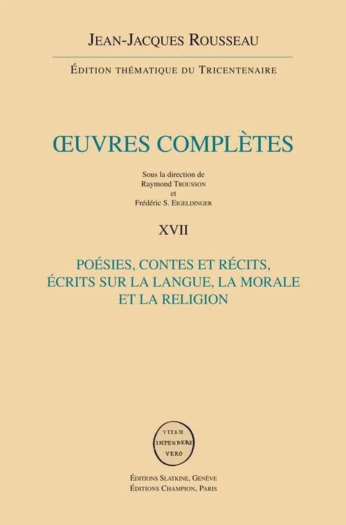 Poésies, contes et récits, écrits sur la langue, la morale et la religion