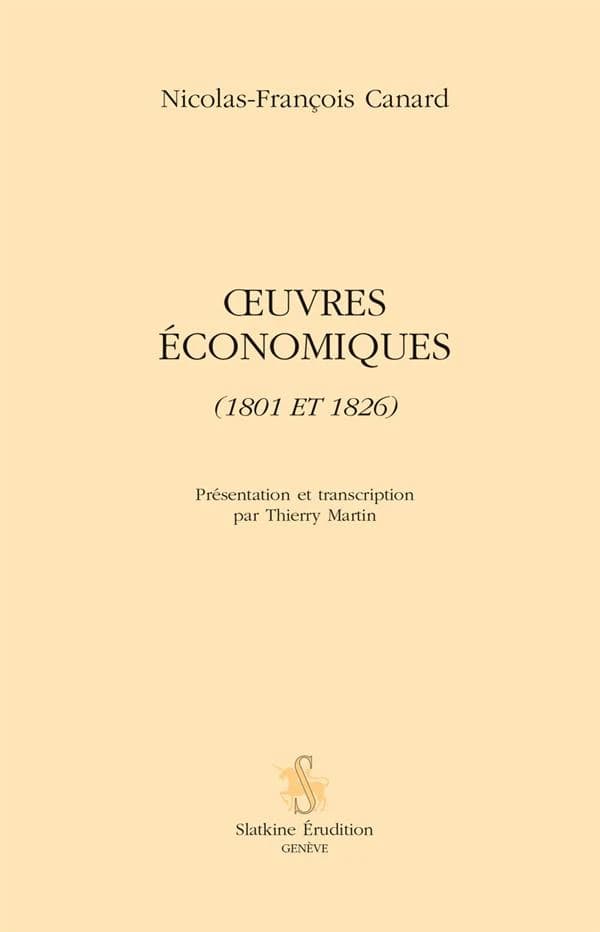 Oeuvres économiques (1801 et 1826)